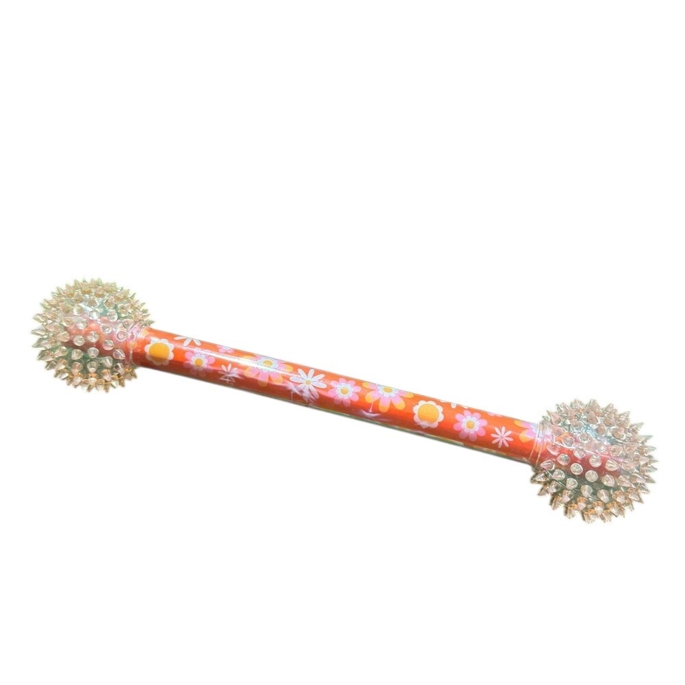 Toysmith Mini Cosmic Ray Wand Light Up Sensory Toy Orange‎ Floral Daisy Pattern